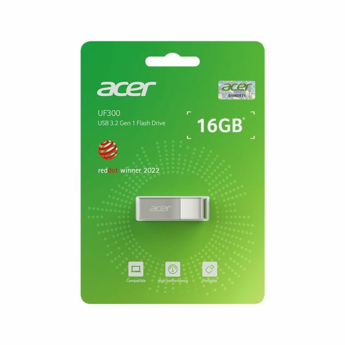זיכרון נייד Acer UF300 BL.9BWWA.516 16GB Flash Drive with USB 3.2