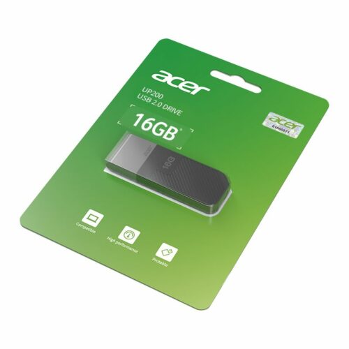 זיכרון נייד Acer UP200 16GB BL.9BWWA.509 Flash Drive with USB 2.0