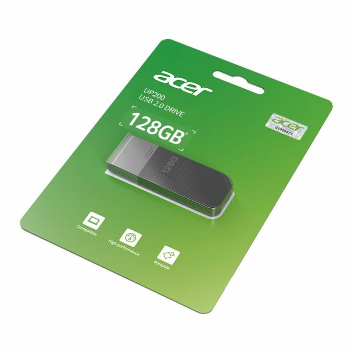 זיכרון נייד Acer UP200 128GB BL.9BWWA.512 Flash Drive with USB 2.0