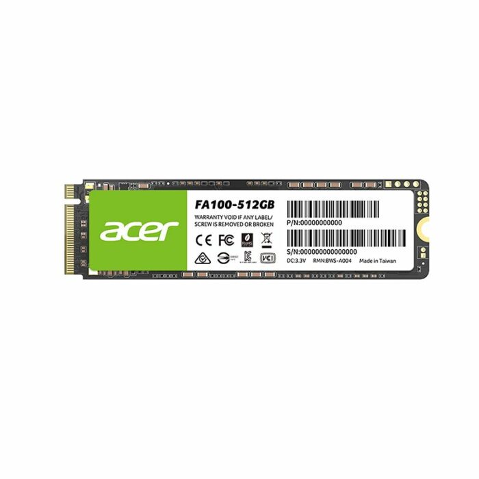דיסק קשיח Acer FA100 NVMe PCIe SSD 1TB,BL.9BWWA.120
