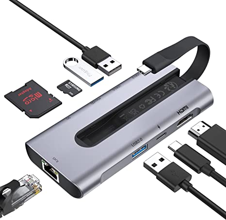 תחנת עגינה ESR 8-in-1 Portable USB-C Hub